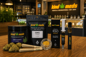 Denver dispensary products at Kind Meds on Santa Fe Drive