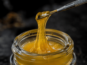 Live rosin Denver golden rosin texture on dab tool
